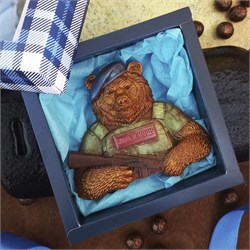 Подарочный фигурный молочный шоколад "Медведь сила и мощь" 2749-М