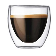 Стеклянная чашка с двойными стенками для кофе эспрессо