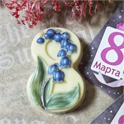 Фигурный белый шоколад "Цветы Восьмерки" 2700