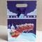 Пакет картонный с вырубной ручкой на липучке "Санта Клаус на санях 2" - фото 6567